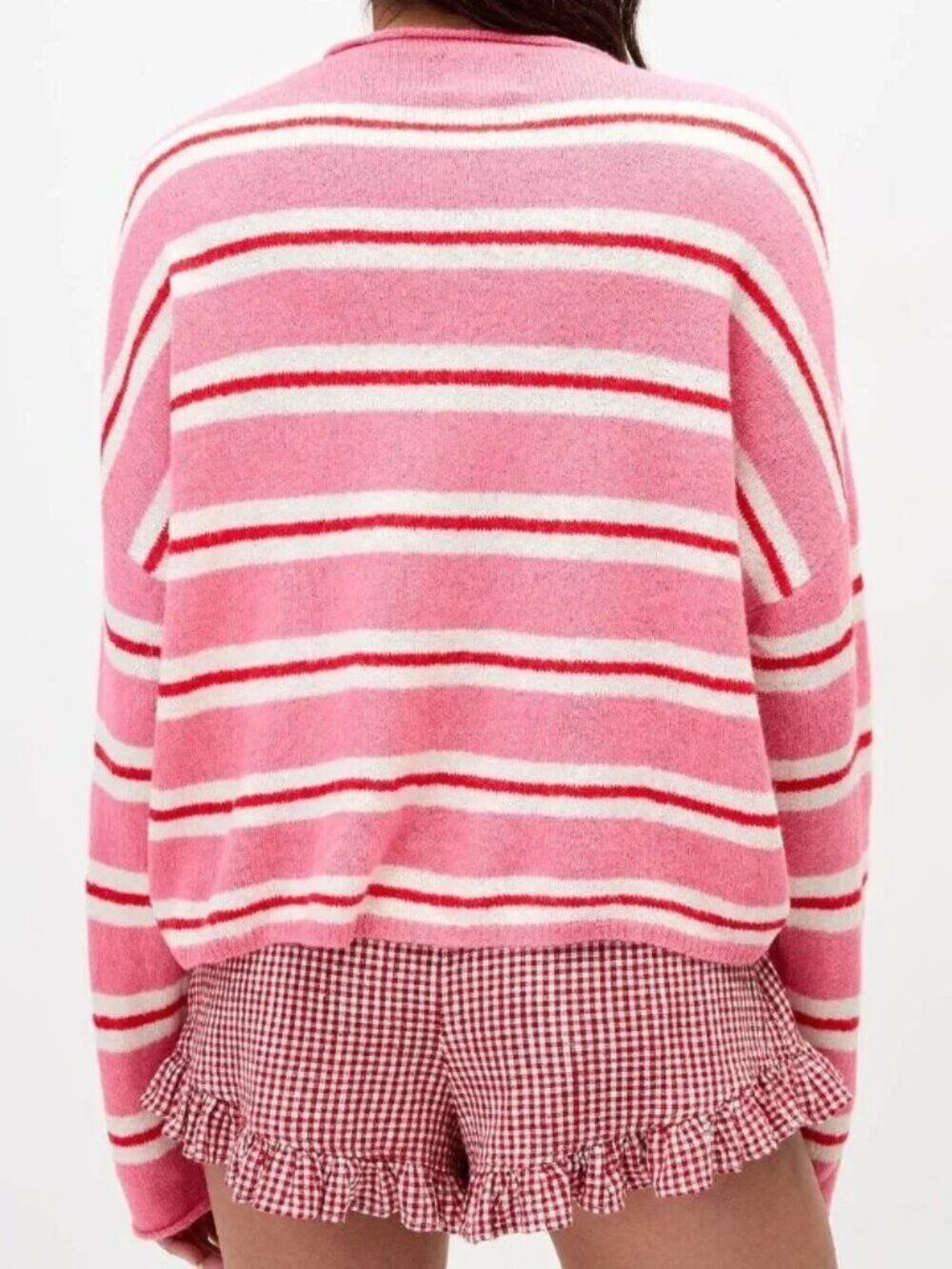 Things Between Rolled hem striped cardigan - Picture 3 of 3